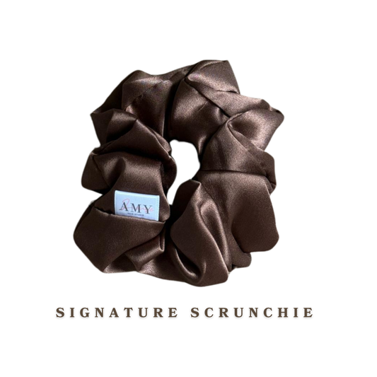 Silk Scrunchies | Chocolate